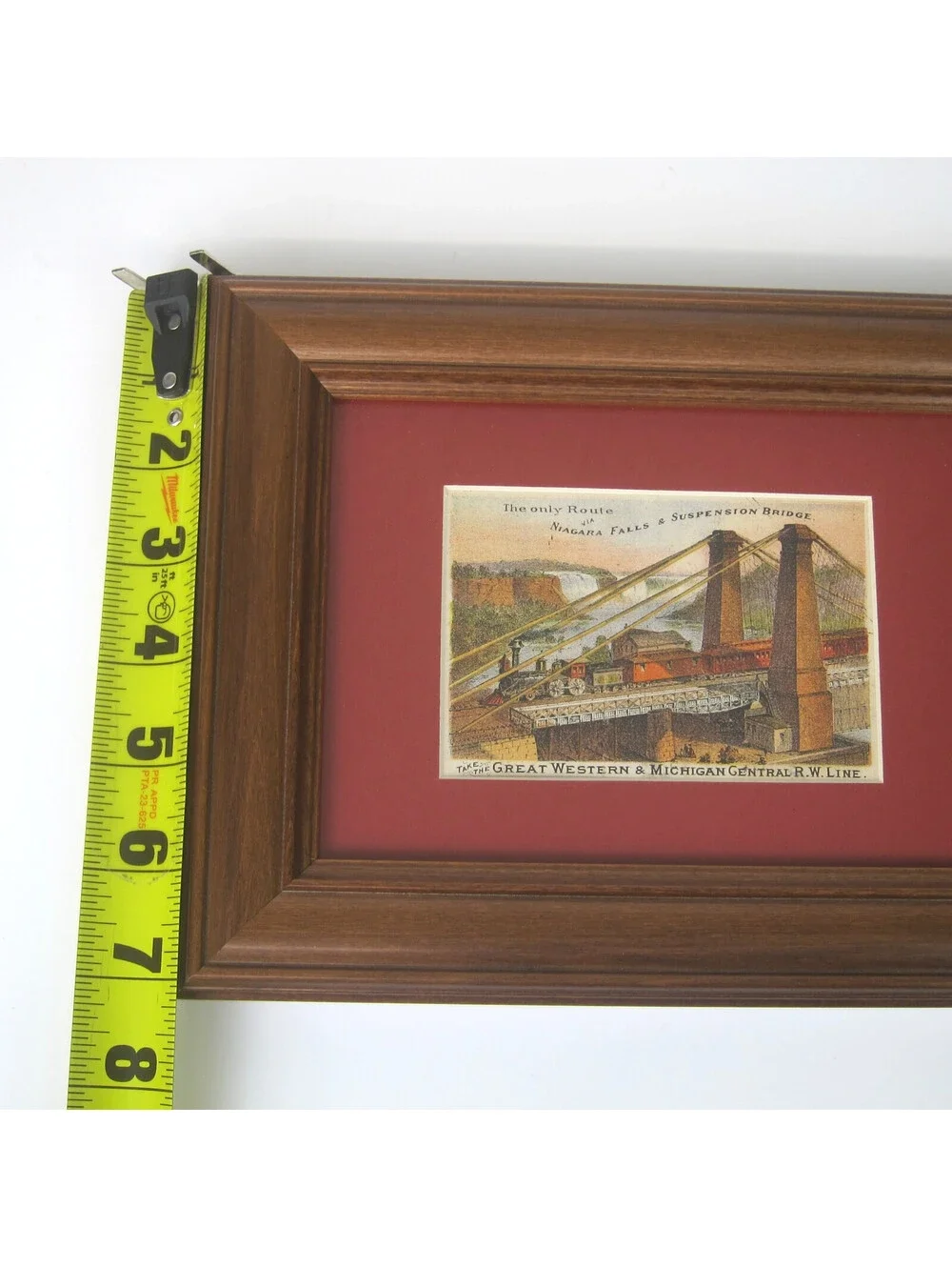 Victorian Trade Card Great Western Michigan Central Train Niagara Falls Bridge